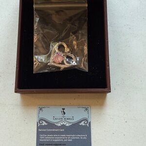 Heart-Shaped Sterling Silver and Pink Pendant